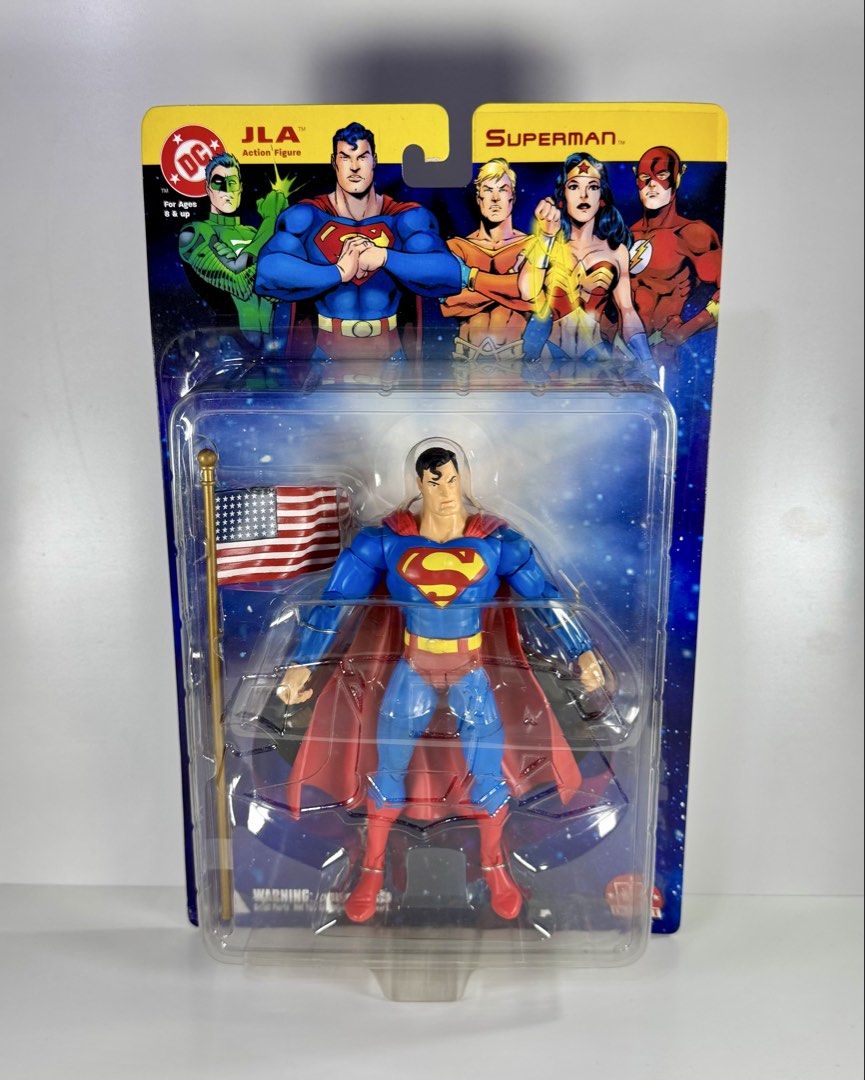 DC Direct JLA Superman with Flag – Collector Action Figure (Category: Figurines & Statues) located in Quezon City. Submitted by john90667 (Listing ID 1451968310, Image 1). Description: For sale: DC Direct JLA Superman with Flag – Collector Action Figure Actual photos posted — what you see is what you get. Key Details: • 100% Authentic & Collector’s Item • Rare, mint, sealed, excellent condition — no restock • Perfect for DC/MCF collectors Terms: 