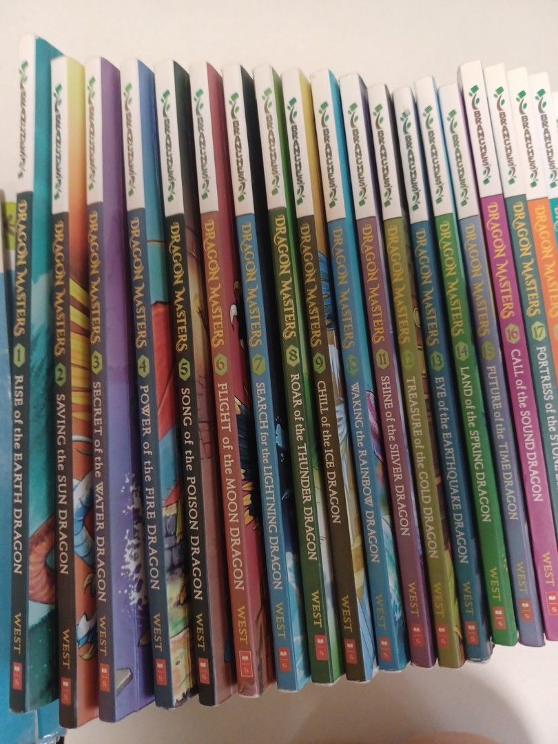 Dragon Masters Book Series by Tracey West (Scholastic) （分類：兒童書籍）位於 Hong Kong。 由 samkitty 提交（商品編號 1451933300，圖片 3）。簡介： Selling the Dragon Masters book series by Tracey West. Includes the special edition 'Griffiths Guide for Dragon Masters'. Books are from Scholastic. Great for young readers who love dragons and adventure. Let me know if you have any questions.。
