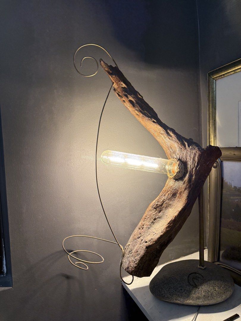 Driftwood Lamp with adjustable light (Category: Lighting) located in Pasig City. Submitted by fashion_alpha (Listing ID 1452093540, Image 3). Description: Light included Fake plant not included .