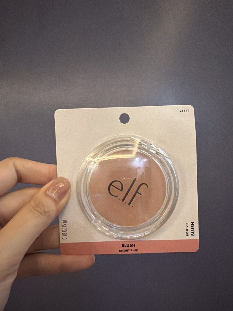 Elf Blush in Bright Pink (Category: Makeup) located in Ozamiz City. Submitted by raeuma (Listing ID 1452071378, Image 2). Description: - Creamy texture blends easily for effortless application. - Shade: Bright Pink. - Perfect for adding a pop of color to cheeks and face. 📍 Ozamiz City, Misamis Occidental 📦 Delivery via J&T 💸 Payment via GCash or bank transfer.