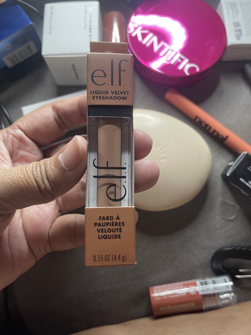 Elf Liquid Velvet Eyeshadow (Category: Makeup) located in Manila. Submitted by sheraaaaaam (Listing ID 1451925116, Image 1). Description: Opened kasi I swatched it pero not a shade match for me.