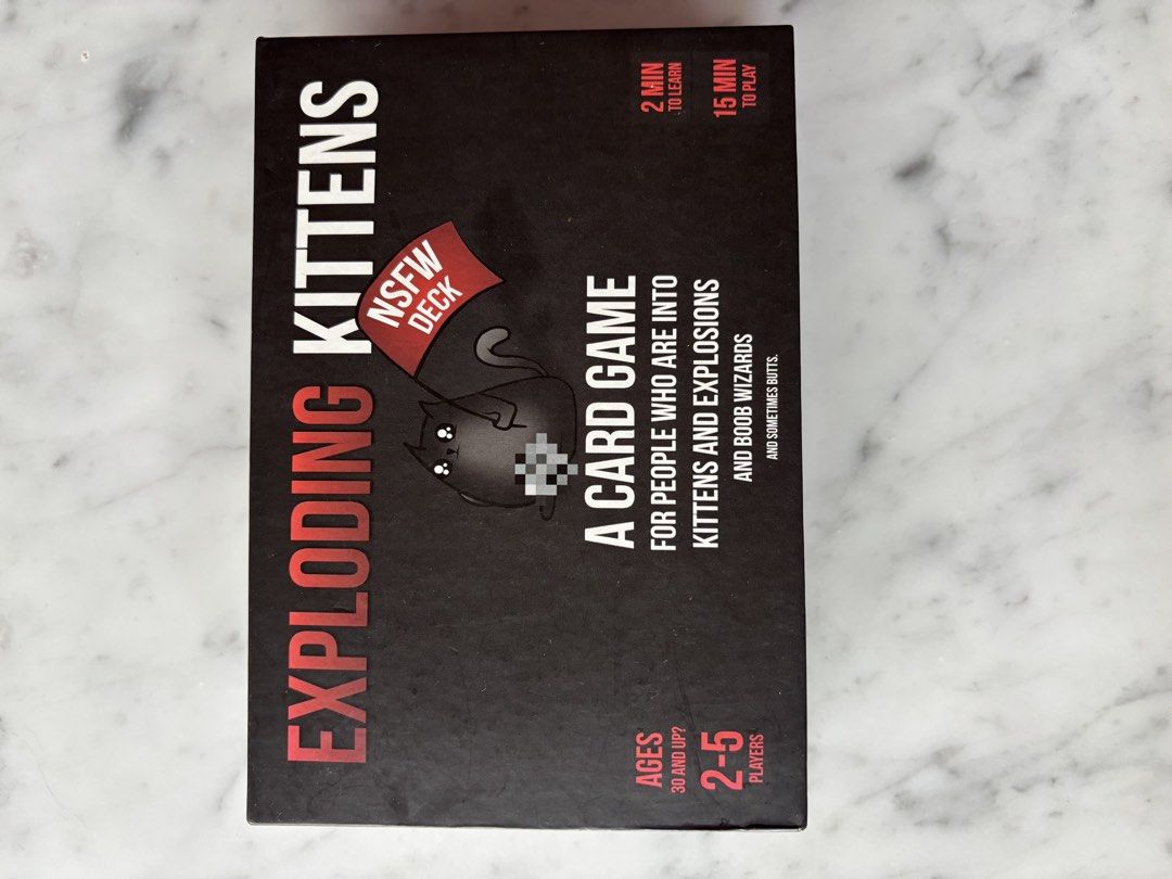 Exploding Kittens (NSFW Deck) (Category: Board Games & Puzzles) located in Singapore. Submitted by dernist (Listing ID 1451985511, Image 1). Description: .
