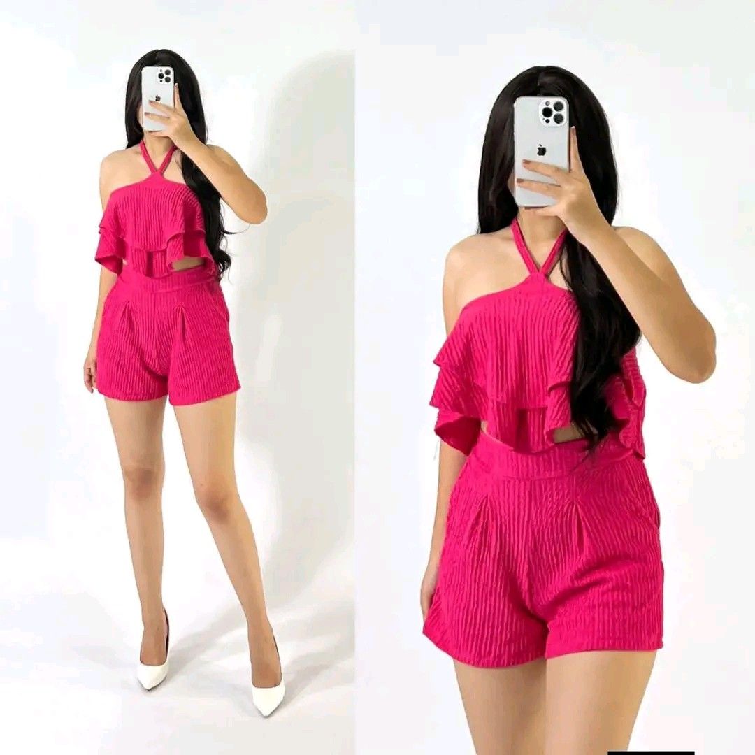 FYANG COORDINATES (Category: Sets or Coordinates) located in Manila. Submitted by k_roans (Listing ID 1451920355, Image 2). Description: NEW NEW AVAILABLE WHOLE MONTH OF JULY FYANG COORDINATES WITH 2 SIDE POCKETS FREESIZED UP TO LARGE FRAME TOPS GARTERIZED BACK/SHORT GARTERIZED BACK FABRIC : BARK CREEP MODEL HEIGHT 5'4 CONTINUES PRODUCTION.
