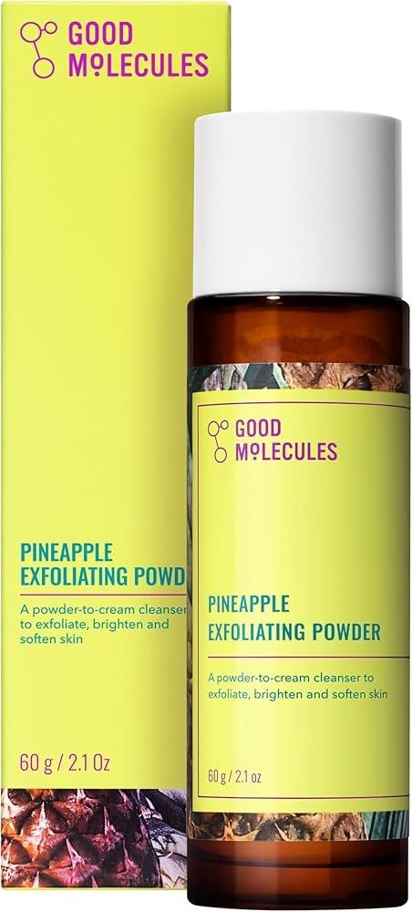 Good Molecules Pineapple Exfoliating Powder 60g (Category: Face Care) located in Las Pinas. Submitted by aly.qui (Listing ID 1452049065, Image 1). Description: - Good Molecules Pineapple Exfoliating Powder - Size: 60g / 2.1 oz - Exfoliates, brightens, and softens skin - Highly recommended for gentle exfoliation - No box but still grey-sealed - RFS: letting go of extras at home - Priced at 1,020 but hard to buy in this size; US manufactured .