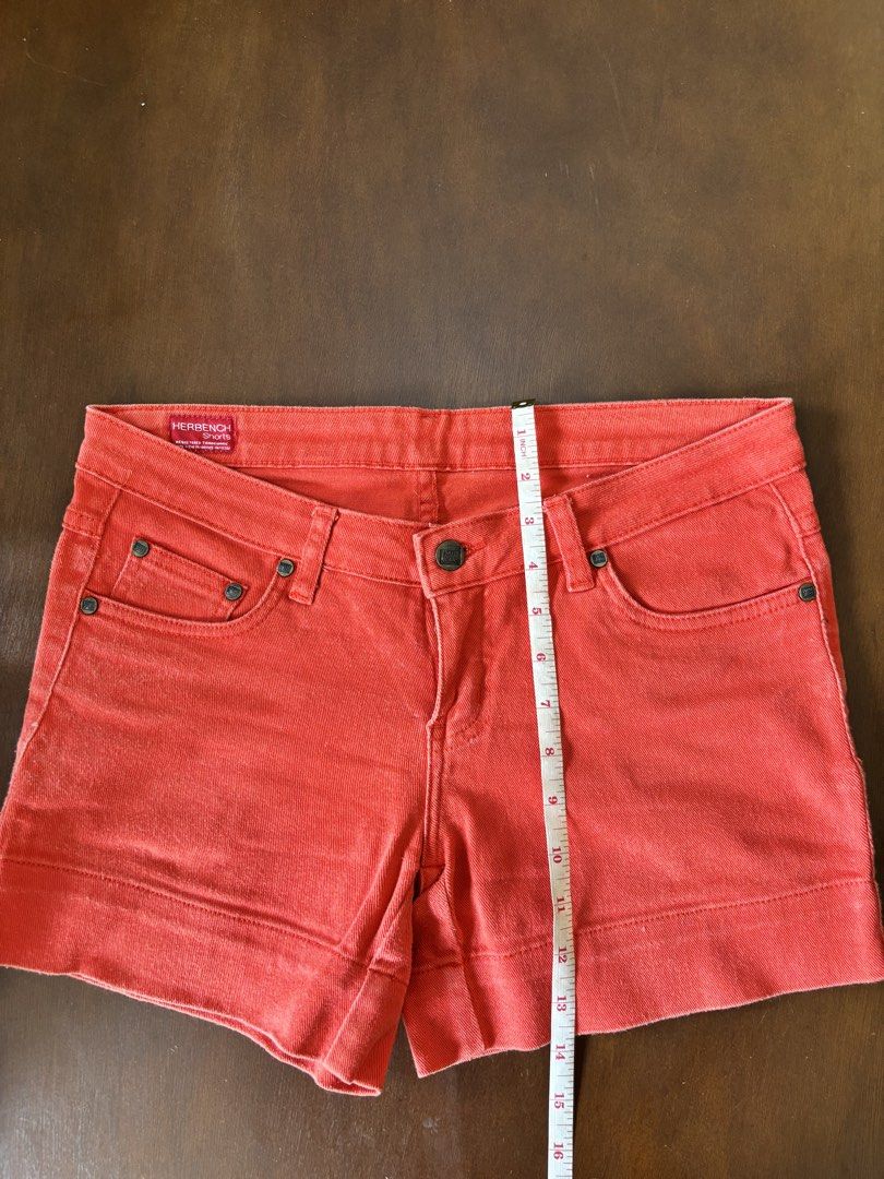[FREE] Herbench Orange Denim Shorts (Category: Shorts) located in Mandaluyong City. Submitted by k_and_k_preloved_corner (Listing ID 1451975767, Image 2). Description: ✨ FREE if you buy items worth atleast 500php - Brand: Herbench - Color: Orange - Style: Classic five-pocket denim shorts - Closure: Zip fly - Origin: Made in the Philippines - Perfect for: Casual wear, adding a pop of color to outfits .