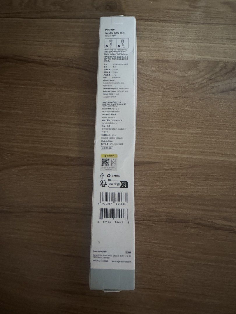 Insta360 Invisible Selfie Stick X3 X4 (Category: Tripods & Monopods) located in Taguig. Submitted by misstangerine (Listing ID 1451996769, Image 2). Description: - Insta360 Invisible Selfie Stick - Extends up to 119cm - Lightweight and portable - Perfect for unique camera perspectives - Easy to use and store.