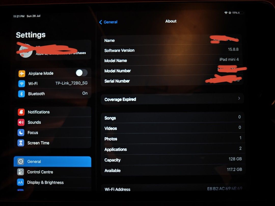 iPad mini （分類：平板電腦 - iPad）位於 Hong Kong。 由 tareek 提交（商品編號 1452074583，圖片 3）。簡介： its a fully working ipad with no issues。