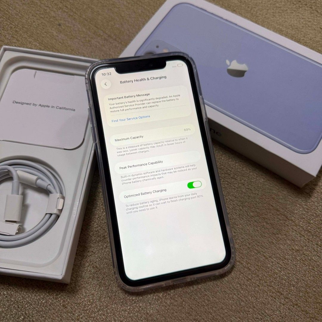 IPHONE 11 64GB #iPhone11 #Apple #64 (Category: iPhone 11 Series) located in Davao. Submitted by selljayph (Listing ID 1452018328, Image 3). Description: iPhone 11 64GB WIFI USE‼️ WIFI USE & HOTSPOT USE 4GB RAM 64GB STORAGE CHANGE OLED LCD 69% BATTERY PERO KUNAT GIHAPON WITH FACE ID Complete Set With Box, Case, Tenperred, Cord WITH TRUE TONE GOOD FOR BROWSING, VLOGGING, & NETFLIX TEST TO SAWA UPON MEET UP.