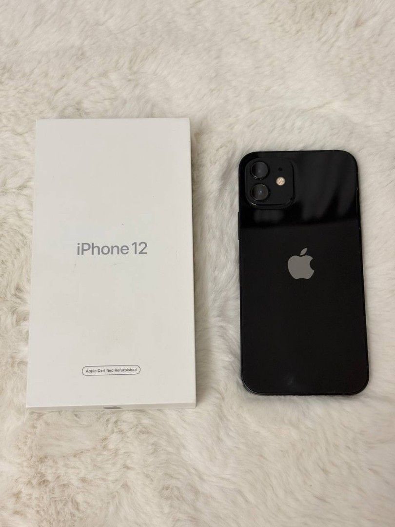 Iphone 12 REFURBISHED 88BH 128GB GOOD CONDITION (Category: iPhone 12 Series) located in Talavera. Submitted by kairaamerie (Listing ID 1451994140, Image 2). Description: For sale ❗❗❗ Iphone 12 Black Color ₱10,000 • Storage: 128gb • Ios Version: 26.5 • Battery Health: 88% • No Issue • All buttons fully working • Charging port in good condition • Face ID working • True Tone working 📍Nueva Ecija.