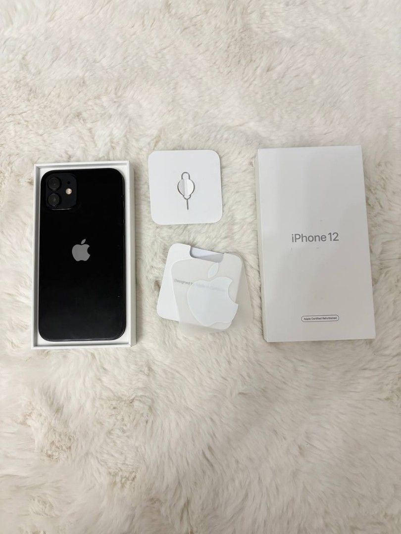 Iphone 12 REFURBISHED 88BH 128GB GOOD CONDITION (Category: iPhone 12 Series) located in Talavera. Submitted by kairaamerie (Listing ID 1451994140, Image 1). Description: For sale ❗❗❗ Iphone 12 Black Color ₱10,000 • Storage: 128gb • Ios Version: 26.5 • Battery Health: 88% • No Issue • All buttons fully working • Charging port in good condition • Face ID working • True Tone working 📍Nueva Ecija.