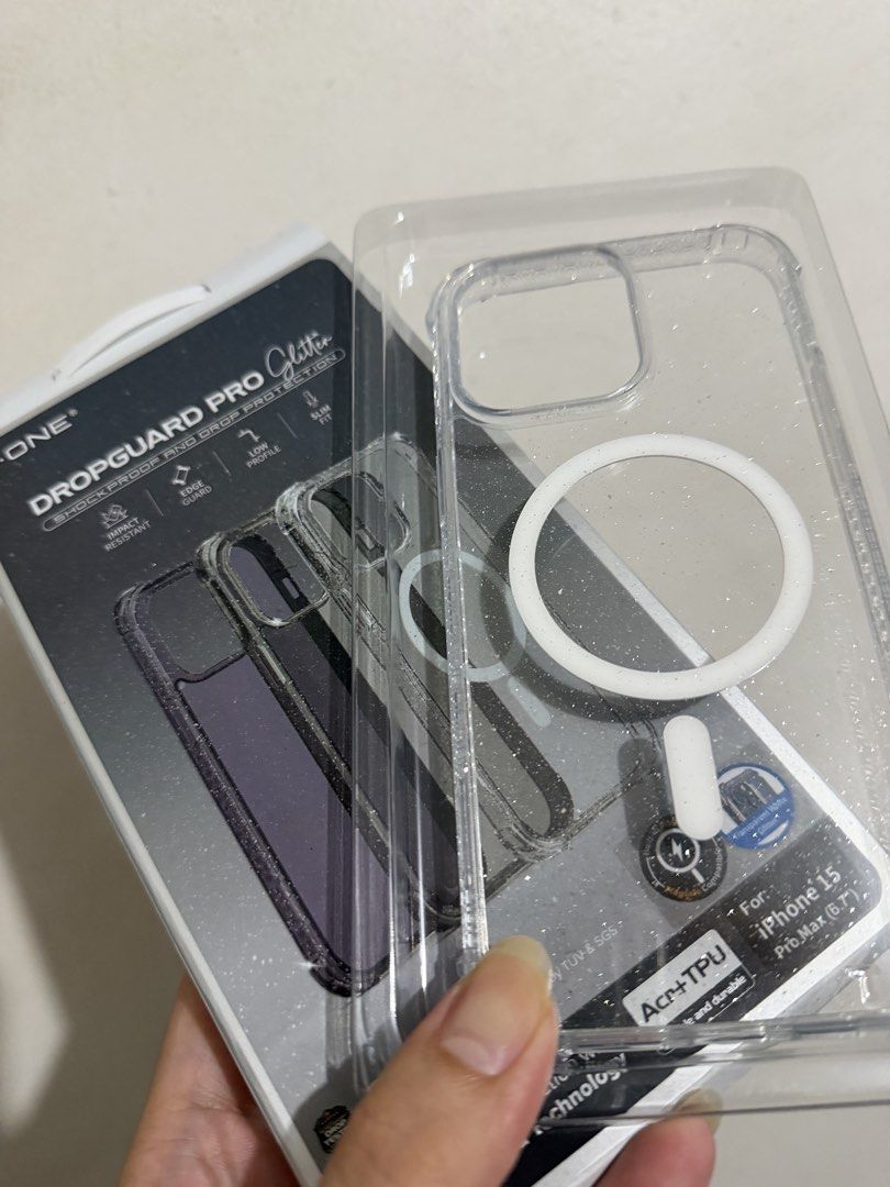 Iphone 15 pro max clear case (Category: Cases & Sleeves) located in Las Pinas. Submitted by vinccid (Listing ID 1452102631, Image 3). Description: ▪️X.one Dropguard case ▪️non-yellowing clear case ▪️glittery design ▪️brandnew and unused ▪️not too thin, not too bulky case.