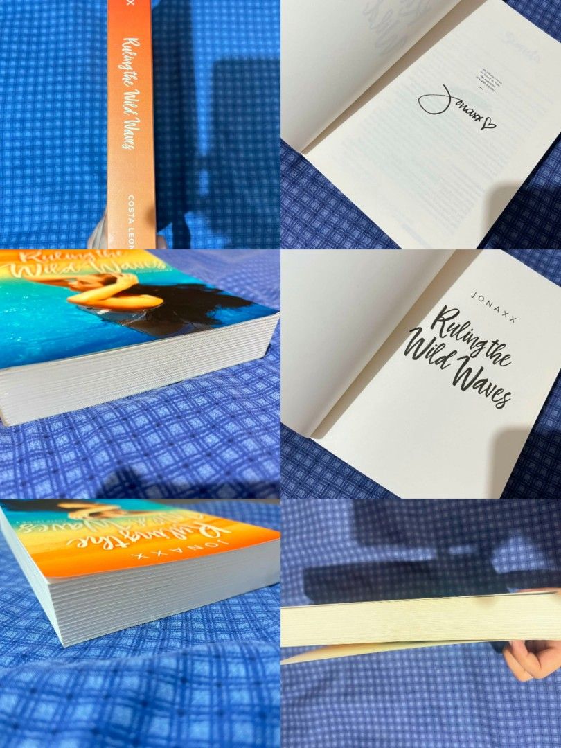 JONAXX Ruling the Wild Waves & Sunburned Heart Books (Category: Storybooks) located in Dasmarinas. Submitted by rixieeee (Listing ID 1451908826, Image 2). Description: - Bundle includes two signed books by JONAXX: Ruling the Wild Waves and Sunburned Heart. - Comes with several photocards and bookmarks. - Ideal for fans of JONXX's writing..