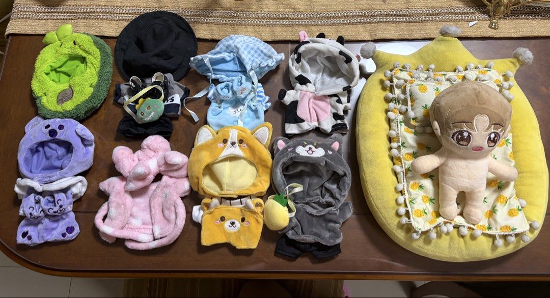 KPop Doll Jimin Set with Doll Outfits (Category: K-Wave Merchandise) located in Manila. Submitted by yeyencollado (Listing ID 1451951926, Image 1). Description: price is negotiable! comes with 1 jin doll, 8 outfits (some have shoes/bags/hats), and a full bed (with mattress and pillow). NOTE: will not be cleaned before shopping. always clean plushies when buying secondhand!.