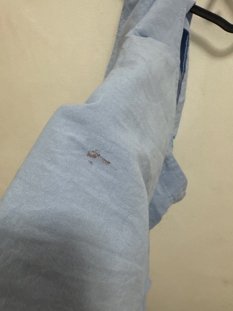 Light Blue Halter Neck Top (Category: Sleeveless) located in Quezon City. Submitted by fromthreesha (Listing ID 1451979541, Image 2). Description: With Lipstick Stain .