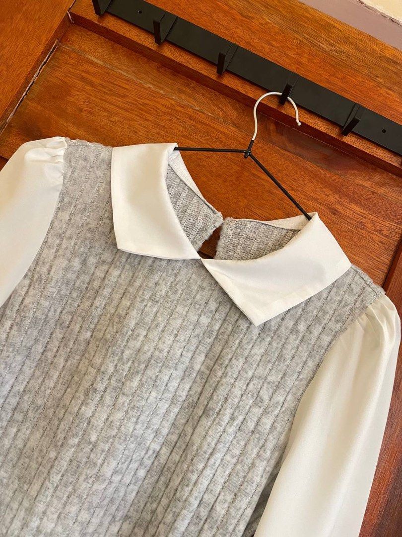 Longsleeve Knitted Polo Shirt (Category: Longsleeves) located in San Luis. Submitted by revibeee (Listing ID 1451911538, Image 2). Description: FOR SALE SHEIN LONGSLEEVE KNITTED POLO SHIRT COLOR WHITE AND GRAY BRAND NEW AND NEVER BEEN USED WITH POUCH SIZE LARGE ON TAG WIDTH 16.5 TO 20 INCHES | LENGTH 23 INCHES CAN FIT SIZE SEMI MEDIUM TO LARGE BODY FRAME KINDLY CHECK THE PHOTOS FOR THE COMPLETE DETAILS COLOR RATE 10/10 NO ISSUE MUST HAVE (STEAL P