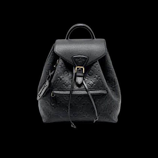 Louis Vuitton Black Monogram Empreinte Montsouris Backpack (Category: Luxury Bags & Wallets) located in Quezon City. Submitted by haineyyy0909 (Listing ID 1451906720, Image 3). Description: - Authentic Louis Vuitton Montsouris Backpack - Color: Black - Material: Monogram Empreinte Leather - Closure: Drawstring with buckle flap - Features: Front zip pocket, adjustable shoulder straps - Includes: Original LV charm - Ideal for: Everyday use.