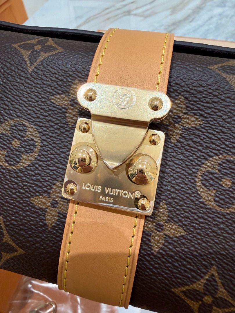 LOUIS VUITTON Nano Side Trunk (Category: Accessories) located in Kuala Lumpur. Submitted by blihiyssin67830 (Listing ID 1451942253, Image 3). Description: Authentic Louis Vuitton Nano Side Trunk Monogram canvas with natural cowhide trim & gold hardware Structured vintage trunk design, equipped with original adjustable crossbody strap Compact size holds daily small essentials, full set original box & dustbag.