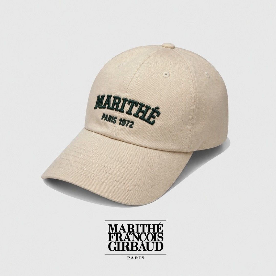 Marithe Francois Girbaud College Cap - Beige (Category: Caps & Hats) located in Bacolod City. Submitted by bt_ph (Listing ID 1451902491, Image 1). Description: - One size fits most - Strap back - Classic beige cap from Marithe Francois Girbaud - Features embroidered 'MARITHE PARIS 1972' on the front .