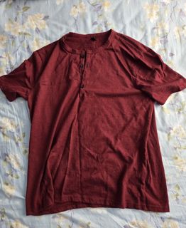 Maroon henley For Sale | Carousell Singapore