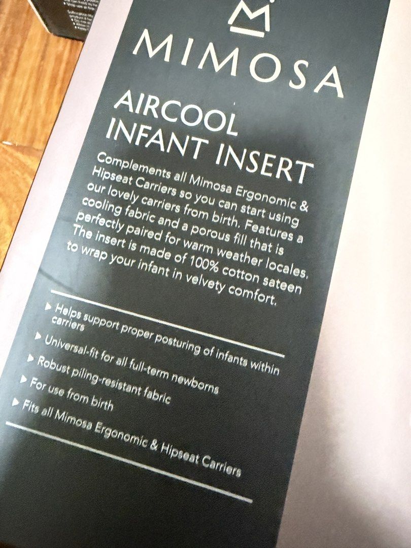 Mimosa baby carrier with infant insert (Category: Carriers & Slings) located in Manila. Submitted by tw.declutters (Listing ID 1451982224, Image 2). Description: .