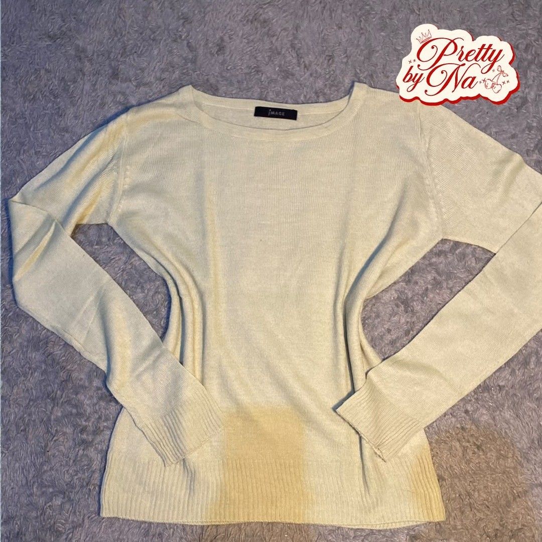 mint knit sweater (Kategori: Atasan) berada di Jakarta Barat. Dikirim oleh prettybyna (ID iklan 1452094669, Gambar 1). Deskripsi: warna aslinya hijau mint, masih bagus banget oren adm 10%.