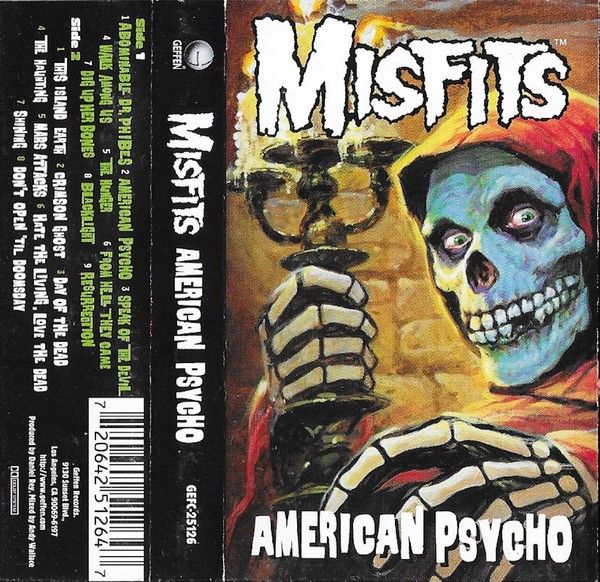 Misfits American Psycho T-Shirt Large (Category: Tshirts & Polo Shirts ) located in Quezon City. Submitted by wheelsonmeals (Listing ID 1451920262, Image 1). Description: - Misfits T-Shirt - American Psycho graphic on front (skull with candelabra) - Small coffin graphic with Misfits logo on back - Tagged size L - Brand: New Type System.