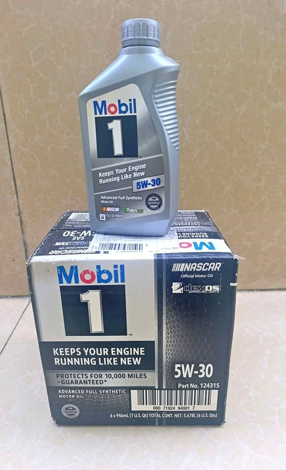 Mobil 1 Engine Oil (Category: Maintenance Fluids and Filters) located in Marikina City. Submitted by chumchummie (Listing ID 1452075886, Image 2). Description: P550 PER BOTTLE P3,000 PER BOX OF 6 - Brand: Mobil 1 - Viscosity: 5W-30 - Type: Advanced Full Synthetic Motor Oil.