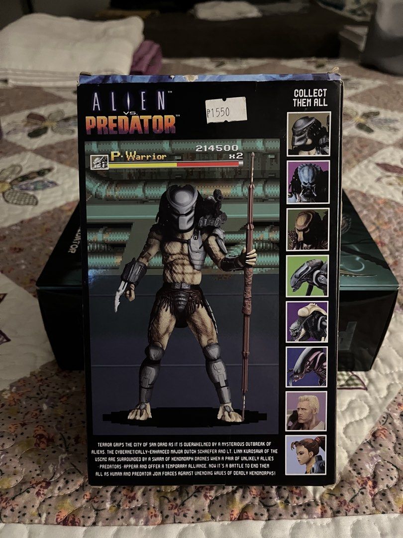 Neca Predator (Category: Figurines & Statues) located in Baguio. Submitted by jmva6 (Listing ID 1452101282, Image 3). Description: Neca Warrior Predator from the Alien versus Predstor video game BIB condition I cut out the wires from the armor as it was getting in the way of playability and articulation Figure in fine condition otherwise.