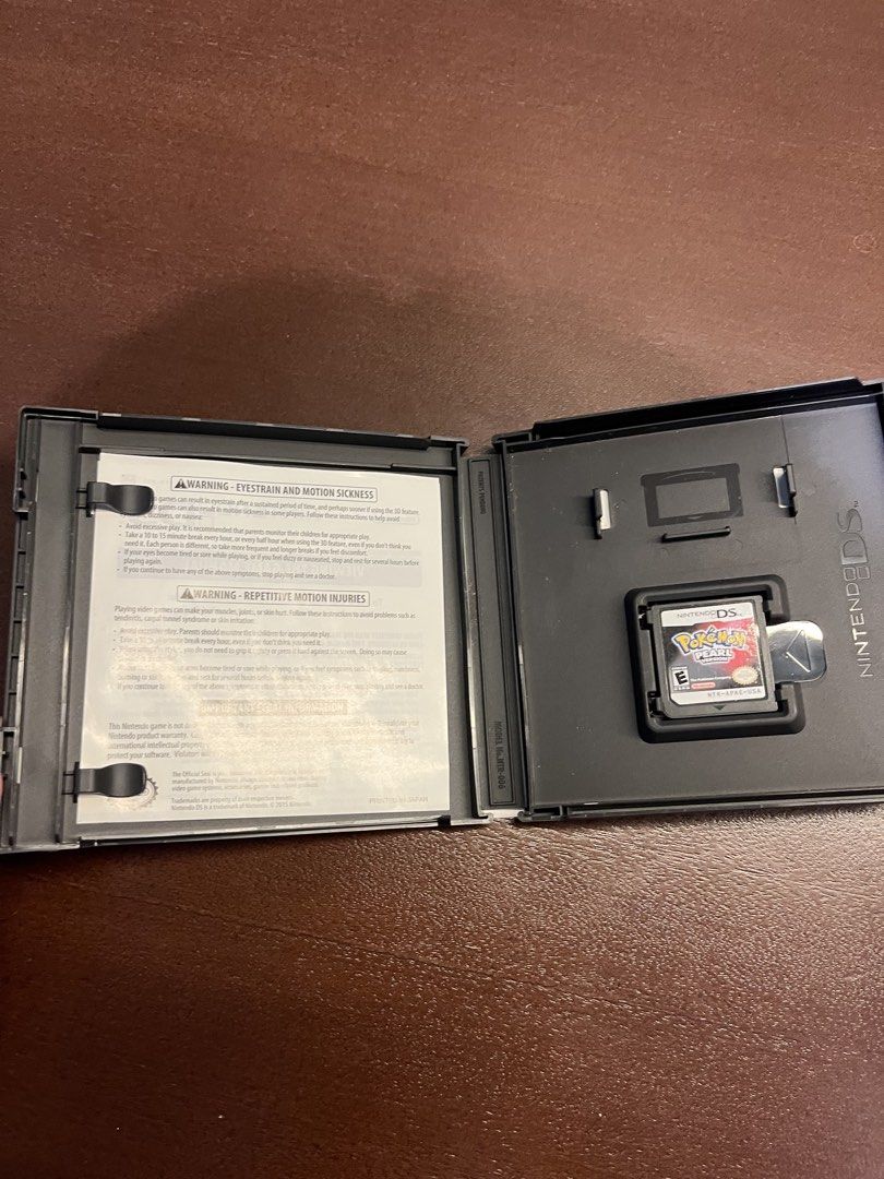 Nintendo DS Pokemon Pearl (Category: Nintendo) located in Mandaluyong City. Submitted by mar.ang (Listing ID 1451985534, Image 3). Description: Used and still functions. Great condition. No manual but includes some of the warning information..