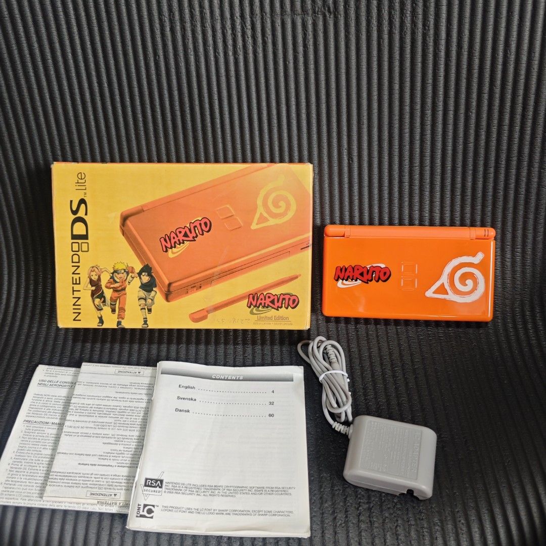 Orange Nintendo DS Lite Naruto Limited Edition with Box (Category: Nintendo) located in Quezon City. Submitted by shopme_gadget30 (Listing ID 1451963726, Image 1). Description: for sale fixed Price 9/10 Good Condition ( Appearance) No scratches sa mismong unit no dents Pricecharting shows : 449 usd (See last photo) Working buttons, touchscreen, speaker , game card slot issue: Screen nya madumi lalo sa upper lcd and noticeable slight water mark ( 