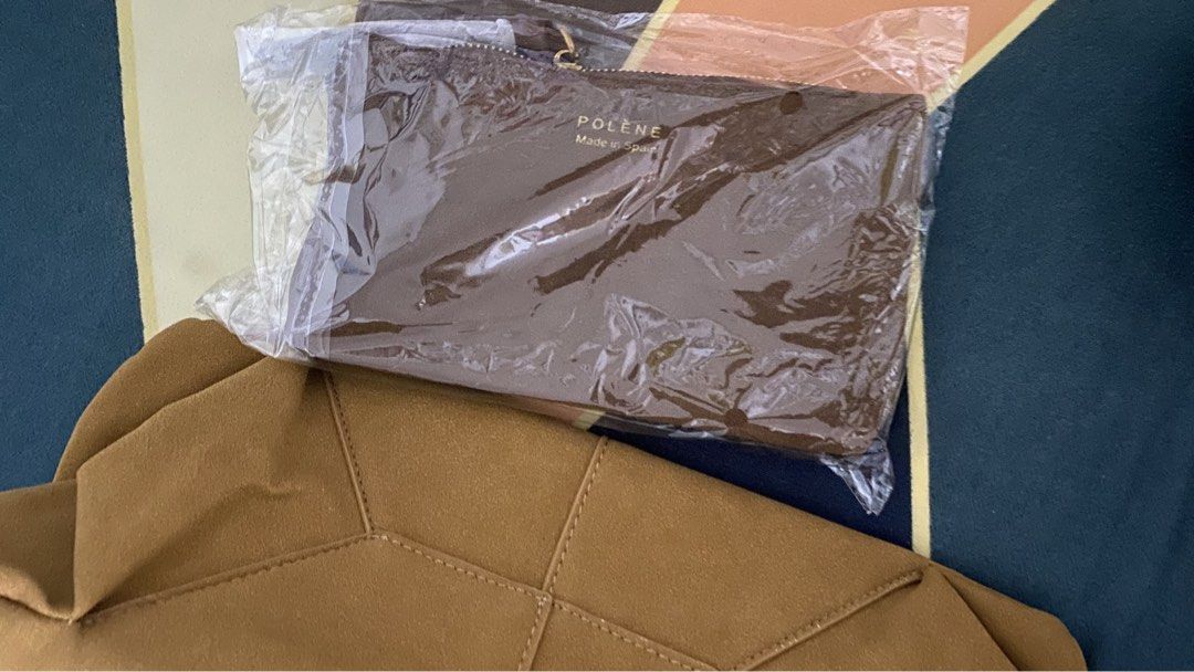 Polene Tote Bag with Pouch (Category: Luxury Bags & Wallets) located in Davao. Submitted by akushhla (Listing ID 1452034646, Image 3). Description: - Brand: Polene - Material: Brown Suede - Style: Tote Bag - Includes: Matching Pouch, Original Dust Bag - Condition: Great everyday bag, selling as it's not being used..
