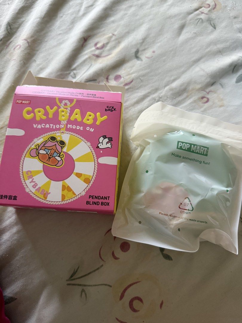 POP MART Crybaby Vacation Mode On - GLUP GLUP (Category: Toys & Games) located in Klang. Submitted by barbieadrianna (Listing ID 1451963455, Image 1). Description: BOX OPENED PLASTIC SEALED .