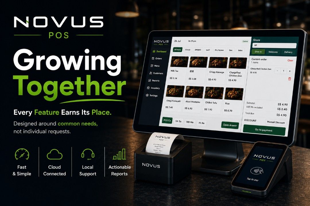 POS System software install (Category: Office & Business Technology) located in Singapore. Submitted by aprilmay001 (Listing ID 1452040976, Image 1). Description: - NOVUS POS System: Designed for common business needs. - Key Features: - Fast & Simple Interface - Cloud Connected - Local Support - Actionable Reports - Perfect for Restaurants businesses - Member also have PM for more details.
