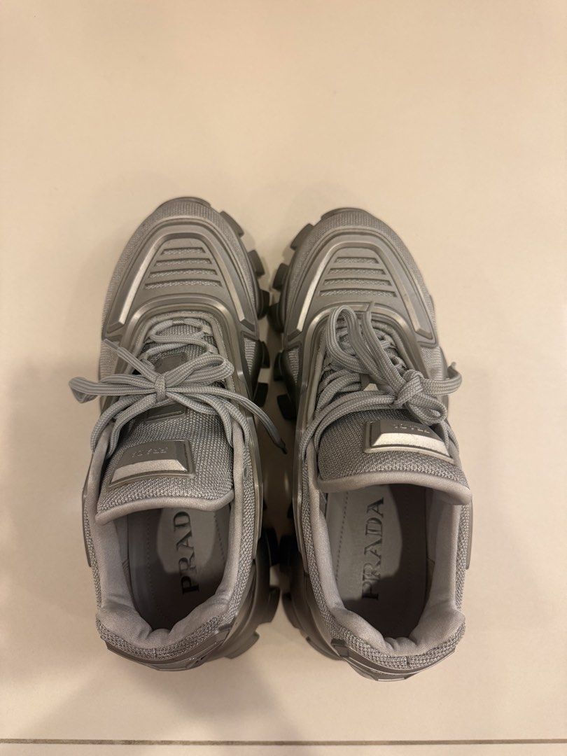 Prada (Category: Sneakers) located in Singapore. Submitted by sellingstuffbuyingstuff66 (Listing ID 1452047476, Image 3). Description: Prada Cloudbust Thunder Sliver color Size 6.5 .