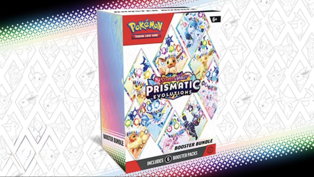 Prismatic evolution booster bundle (Category: Card Boxes & Cases) located in Singapore. Submitted by dopeisback (Listing ID 1452086909, Image 1). Description: 1 - 125 5 - 123 10 up - 120 Six Booster Packs: Includes 6 individual expansion packs from the Scarlet & Violet—Prismatic Evolutions series.Pack Breakdown: Each individual pack contains 10 cards and 1 Basic Energy (cards vary by pack)..