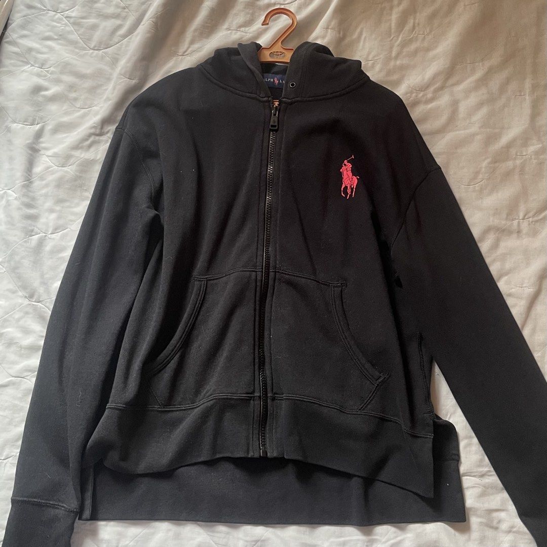 Ralph Lauren zip up hoodie jacket (Category: Coats, Jackets and Outerwear) located in Pasig City. Submitted by eli.jah10 (Listing ID 1451952212, Image 1). Description: Preloved jacket Authentic Ralph Lauren Size: small.
