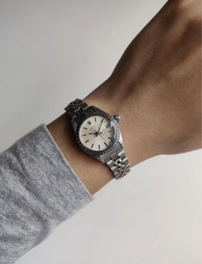 Rolex Oyster Perpetual Date Watch (Category: Luxury Watches) located in Pasig City. Submitted by declutterapparel (Listing ID 1451952202, Image 1). Description: - Classic Rolex Oyster Perpetual Date - Silver dial with baton hour markers - Stainless steel jubilee bracelet - Automatic movement - Date window at 3 o'clock - Timeless and runs well - GUARANTEED AUTHENTIC. With pouch only..