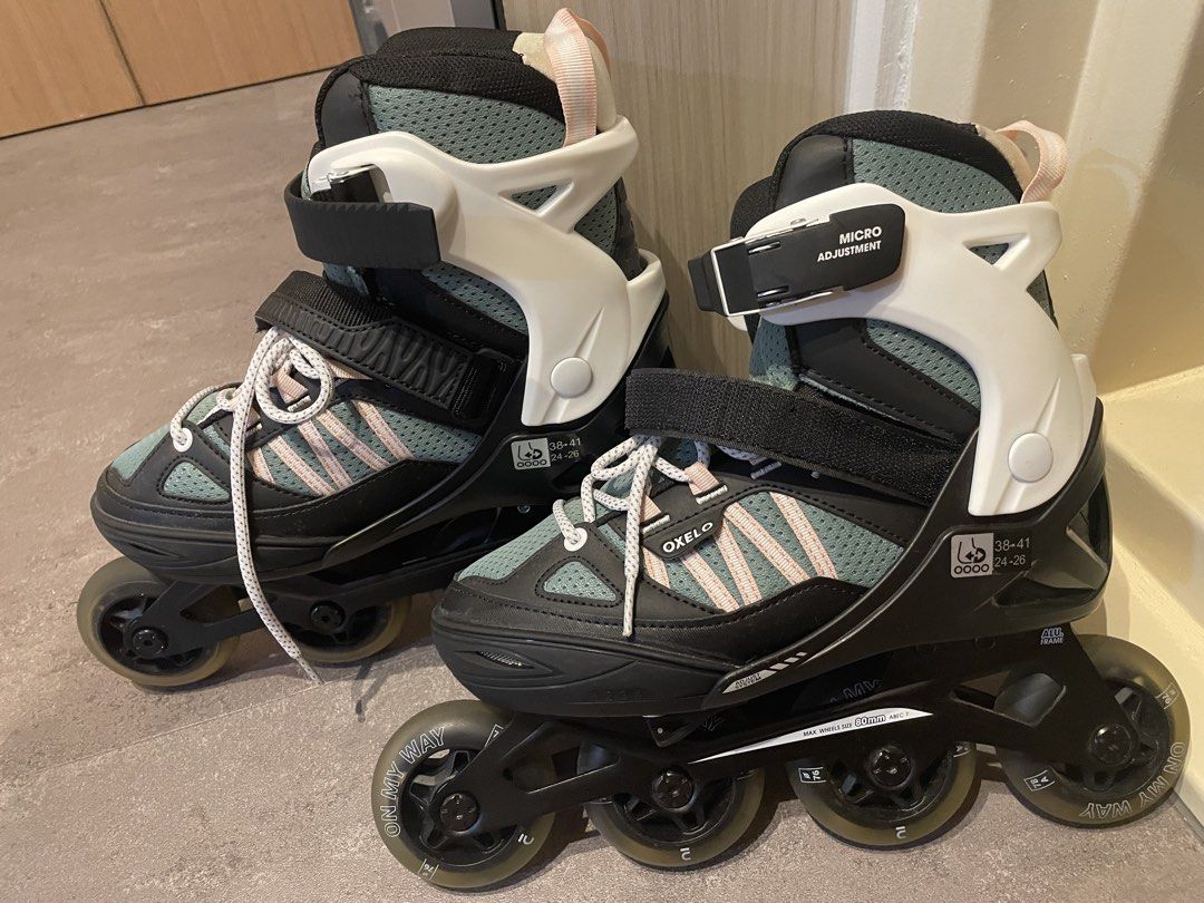 rollerblade (Category: Skates, Rollerblades & Scooters) located in Singapore. Submitted by silentdog_4dadcc (Listing ID 1452045480, Image 3). Description: Oxelo Rollerblades – Like New🥹 Selling my Oxelo rollerblades as I don’t use them much anymore. * Like new condition * No scratches or damage * Wheels and brakes are in excellent condition * Clean and well taken care of * Great for beginners or casual skating Feel free to message me if you’re i