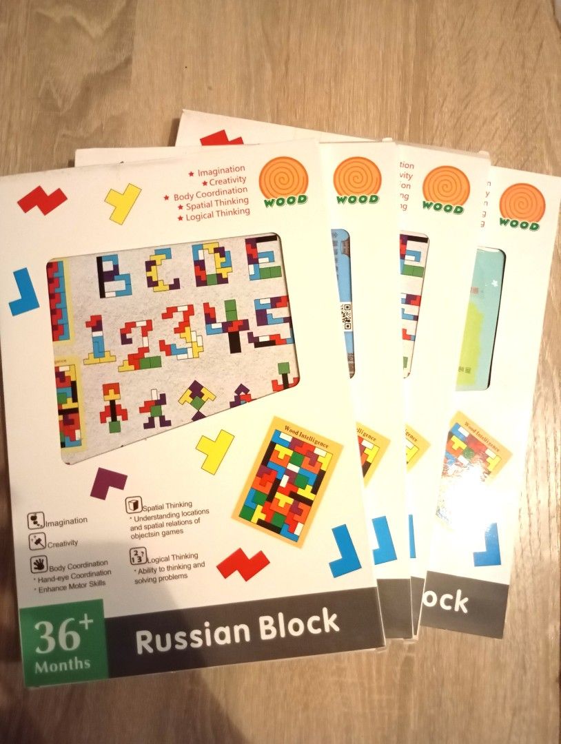 Russian Block 3+ （分類：兒童玩具）位於 Hong Kong。 由 ck_flower 提交（商品編號 1451965713，圖片 3）。簡介： Russian Block 3+ total 4 sets。