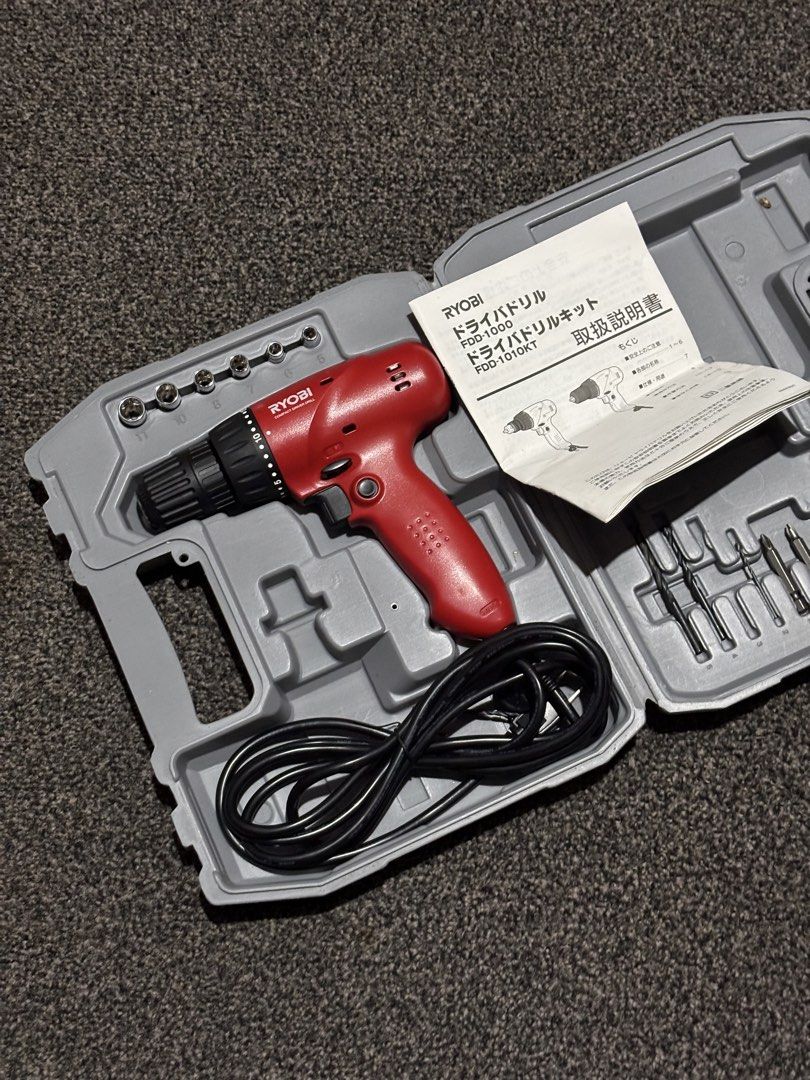 Ryobi Drill Tools 110v (Category: Construction Tools & Equipment) located in Bulacan. Submitted by thriftstarph (Listing ID 1452066679, Image 2). Description: PLEASE READ THE DESCRIPTION BELOW‼️ Ryobi Drilling Tools With Case No Issue NOTE: 100volts need transformer .