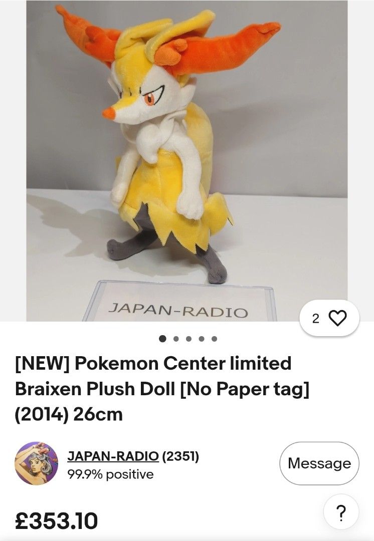 Super Rare! Pokemon Center 2014 Braixen plush 26cm (Category: Toys & Games) located in Shah Alam. Submitted by justwannaletgo (Listing ID 1452061240, Image 2). Description: 26cm Pokemon Center 2014 #nbag1 .