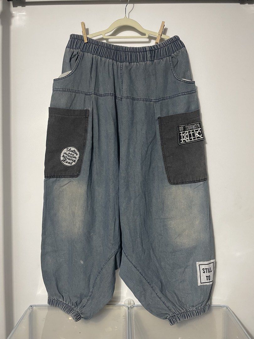 Superbaggy Godzilla Crazy ahh pants Big pockets (Category: Jeans) located in Rizal. Submitted by akoheats (Listing ID 1452050285, Image 1). Description: Fair Condition ✨ Free Size” pit to pit 36” length 📌 Accepts layaway (up to 15 days) ❗️Check item carefully before purchasing ❗️No returns or exchanges after purchase.