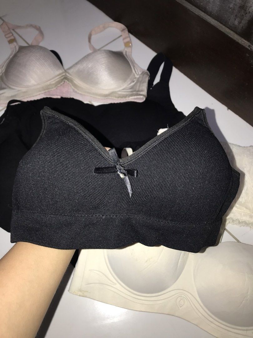 TAKE ALL bras (36a) (Category: Undergarments & Loungewear) located in Manila. Submitted by bbeeaa (Listing ID 1452071489, Image 2). Description: - 3 seamless + 3 others - thrifted (not yet washed).