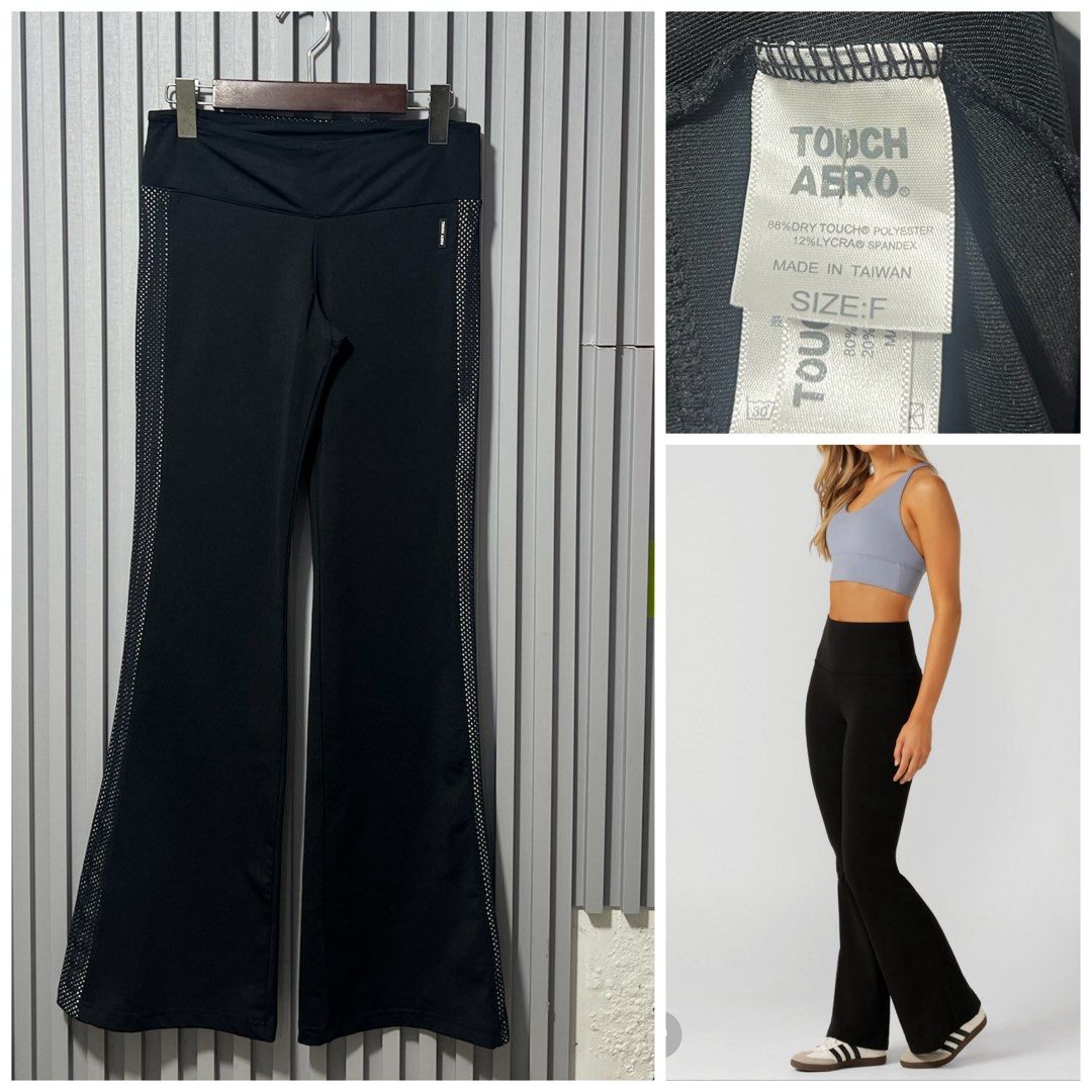 TOUCH AERO Black Flare Athletic Pants Size F (Category: Other Bottoms) located in Iligan City. Submitted by sherriejar15721 (Listing ID 1451907288, Image 1). Description: - Brand: TOUCH AERO - Style: Black Flare Athletic Pants - Material: 88% Dry Touch Polyester, 12% Lycra Spandex - Features: Mesh detailing along the sides - Origin: Made in Taiwan - Size: F.
