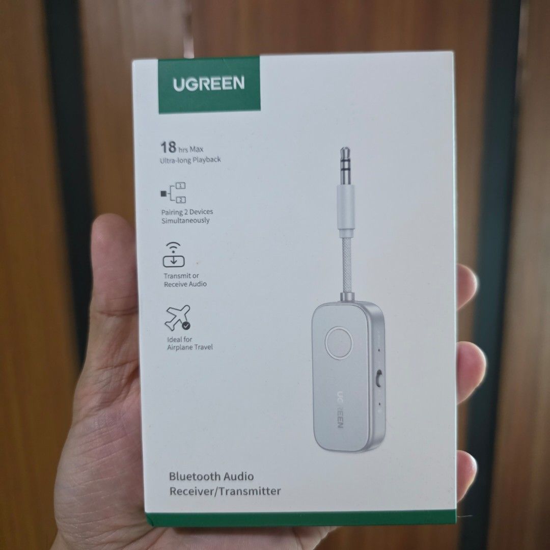 UGreen Bluetooth Receiver •Bluetooth 5.4 • Audio Transmitter for planes (Category: Portable Audio Accessories) located in Manila. Submitted by etc.06 (Listing ID 1452004086, Image 1). Description: UGreen Bluetooth Receiver •Bluetooth 5.4 • Audio Transmitter for planes.