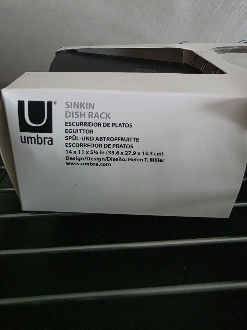 Umbra sinkin dish rack (Category: Food Organization & Storage) located in Manila. Submitted by tch_86 (Listing ID 1451909832, Image 3). Description: For Sale: Brandnew Umbra Sinkin Dish Rack 14x11x5 1/4".