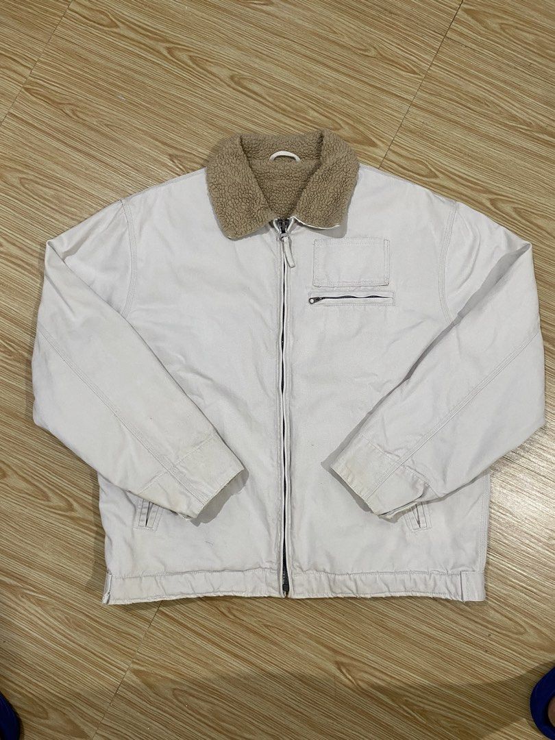 U.S. Polo Assn. Off-White Sherpa Lined Jacket (Category: Coats, Jackets and Outerwear) located in Manila. Submitted by dropndrip (Listing ID 1452068836, Image 1). Description: - US Polo Assn Detroit Style Jacket -Off-white color -24x27 -no issue; 10/10 condition .