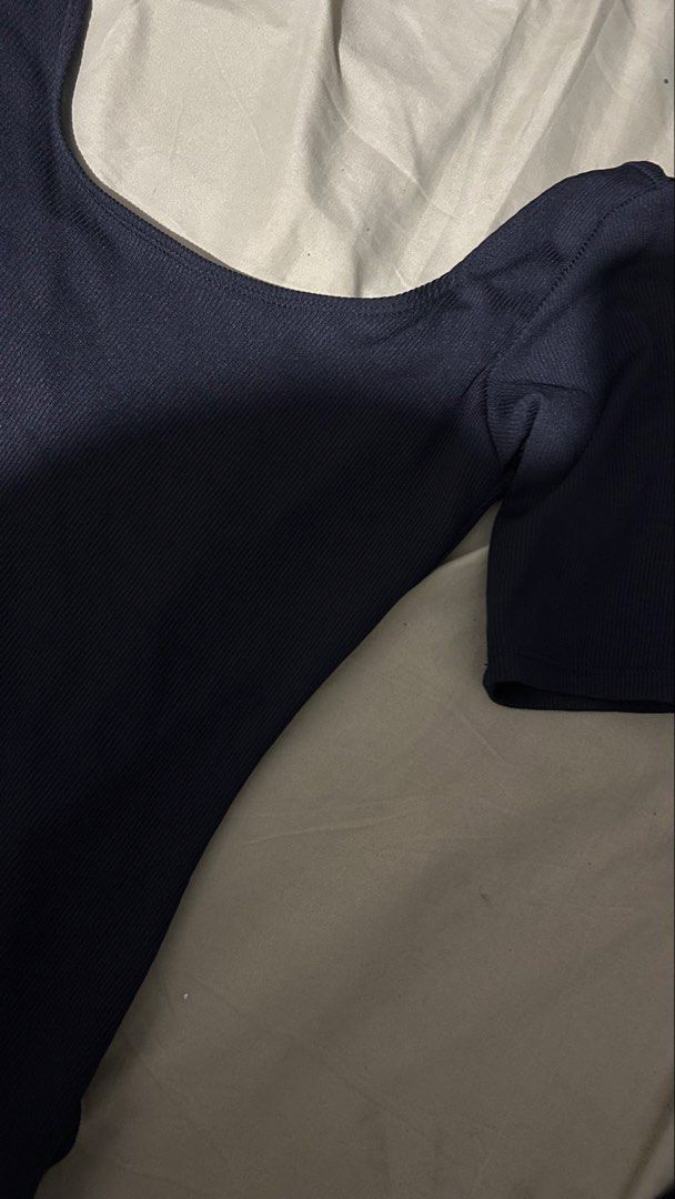 Vida Navy Blue Ribbed Square Neck Bodysuit (Category: Others Tops) located in Marikina City. Submitted by chartan15 (Listing ID 1452031497, Image 1). Description: Decluttering.