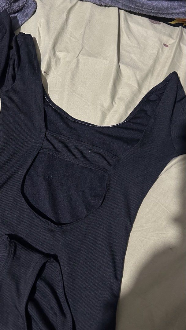 Vida Navy Blue Ribbed Square Neck Bodysuit (Category: Others Tops) located in Marikina City. Submitted by chartan15 (Listing ID 1452031497, Image 3). Description: Decluttering.