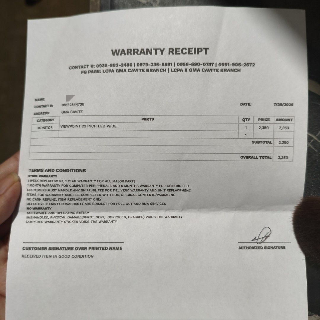 Viewpoint 22" Monitor (Category: Monitor Screens) located in General Mariano Alvarez. Submitted by eiimei (Listing ID 1451986117, Image 3). Description: On Hand | NO TO BURAOT & MAARTE 🙅✋ Buy date: July 26, 2026 Use date: July 27, 2026 (stored same day) ✨ITEM • Monitor - P2000 (op P2350) Includes: Hdmi Cable & Power Adapter Rfs: Dalawa biniling monitor viewpoint & nvision (for double monitor sana) but i dont like the color of the viewpoint one s